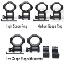 Heavy Duty 30mm Scope Rings for Weaver/Pictinny Mount-Low/Medium/High Profile