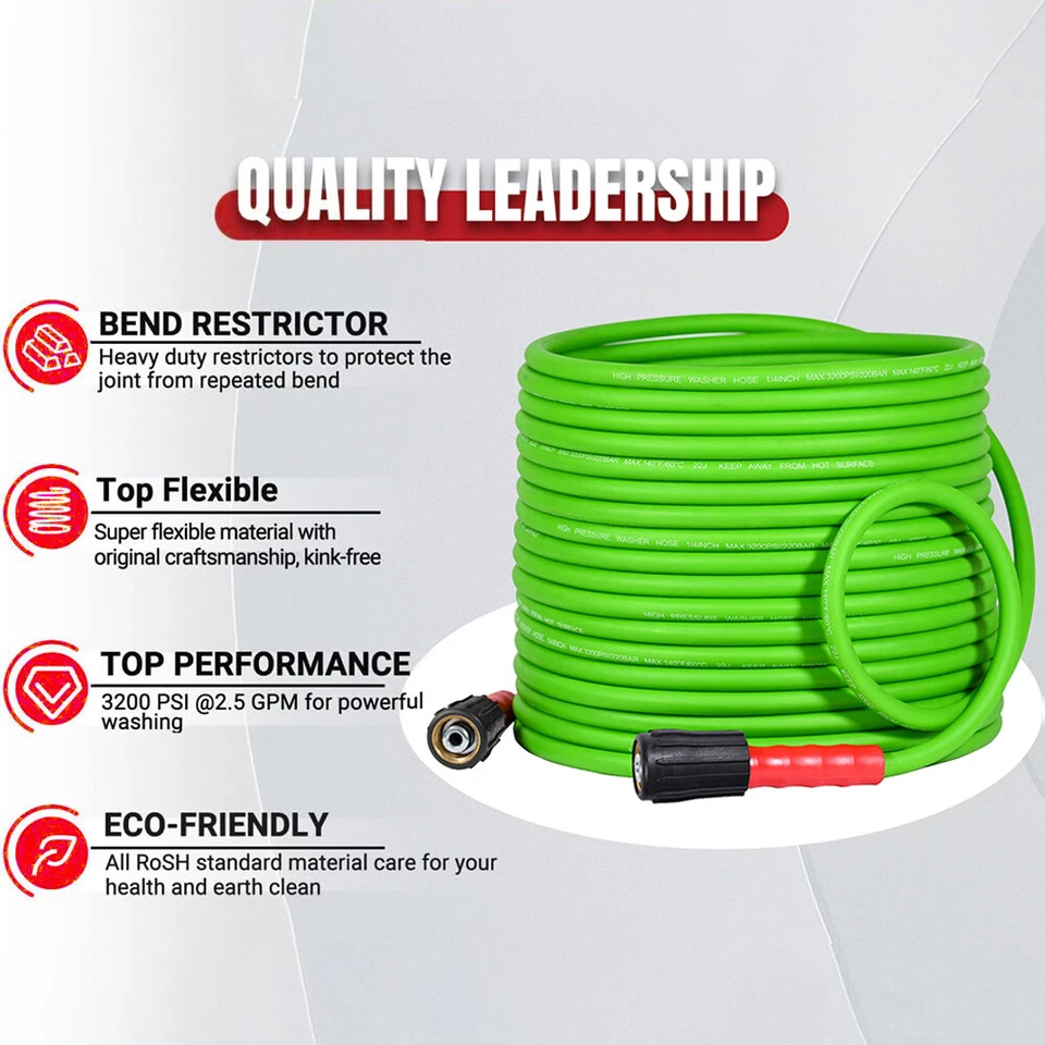 Manguera flexible para lavadora a presión YAMATIC 3200 PSI 1/4" M22-14mm Foto 2 de 4