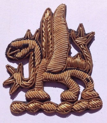 Vintage GOLD Bullion Dragon Patch 