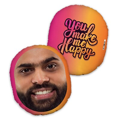 You Make Me Happy - MUSH CUSH  Custom Photo Cushion - Face cushion