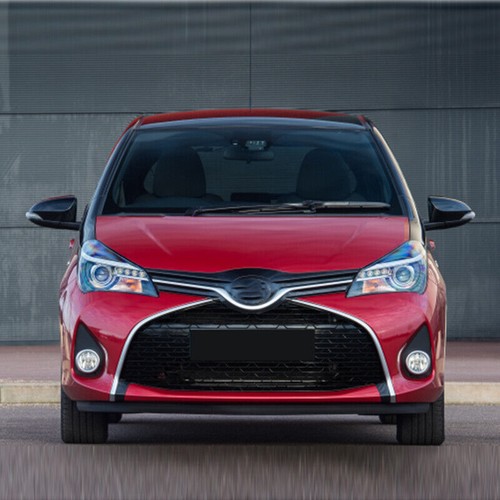 1Pair Fits Toyota Yaris 2012-2020 Rearview Side Door Wing Mirror Covers Cap Gray - Foto 2 di 7