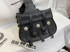 Harley Willie & Max studded 2 buckle concho t...