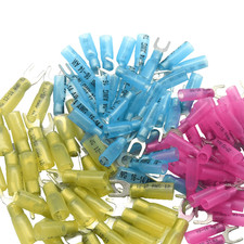8 Heat Shrink Fork Spade Wire Connectors Electrical Crimp Terminals Insulated