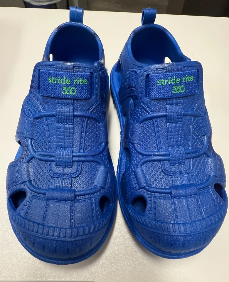 Sandálias slip on Stride Rite 360 masculinas tamanho 9 azul. Desgaste confortável. - Imagem 3 de 4