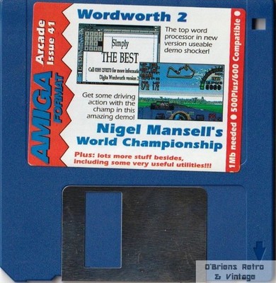 Amiga Format Cover Disk No. 41 Wordworth 2, Commodore Amiga - Floppy Disk