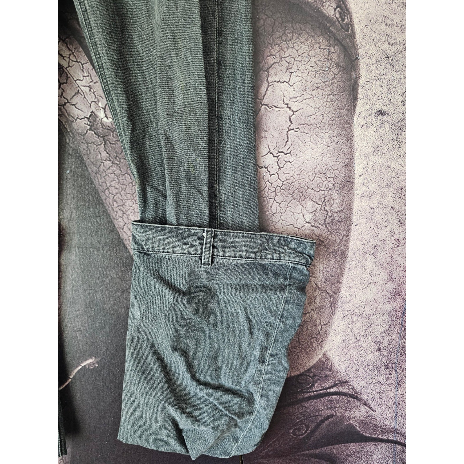 JW Anderson Bucket Distressed Mid Rise Gray Wash Wide Leg Jeans Size 28 TP01