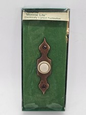 Vintage NOS NuTone 'Masterpiece Series' Brass Lighted Pushbutton Doorbell PB-29L