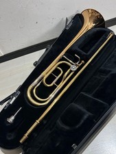 YAMAHA YSL-456G Tenor Bass Trombone Serviced Used With Hard Case Mouthpiece