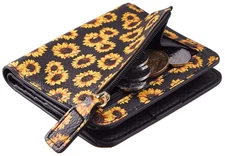 Toughergun Wallet Women Rfid Blocking Small Compact Bifold Luxury Leather Poc...