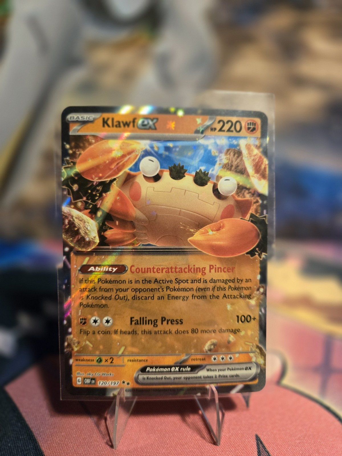 Klawf ex 120/197 SV03: Obsidian Flames Holo NM