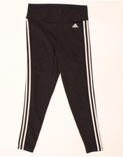 NIKE Womens Aeroready Leggings UK 12/14 Medium Black Polyester AY03