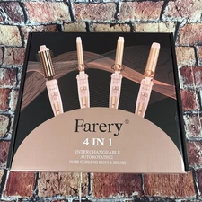 FARERY 4-in-1 Interchangeable Automatic Rotating Curling Iron & Thermal Brush
