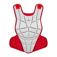 All-Star AFx Series Fastpitch Catcher's Chest Protector - White/Scarlet - Medium