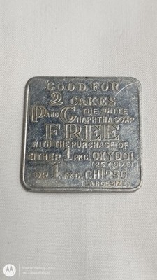 Vintage 1920s Procter & Gamble P&G Aluminum Token Coupon Check Soap Advertising