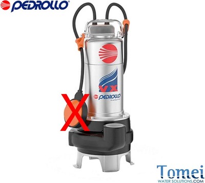 Tauchpumpe für Abwasser Abwasserpumpe PEDROLLO VORTEX VX 8/35-N 5M 0,75Hp 400V