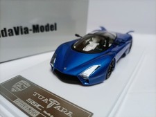 PandaVia 1:43 Silbet Lizard due porte supercar modello SSC Tuatara blu