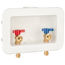 Washing Machine Outlet Box 1/2 Inch Press-Connect 2 Inch Center Drain 1 Piece