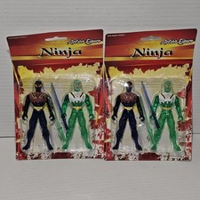 2 New Blue And Green Ninja Action Figure Greenbrier Int'l 5.5"