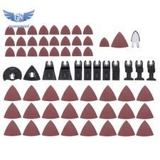 63 Pack Wood Metal Cutting Multitool Bi-Metal Blades Oscillating Saw Blades Kit