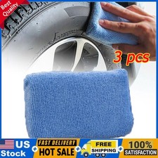 3x Car Waxing Polish Sponge Applicator Microfiber Foam Detailing Pads Wash JQ