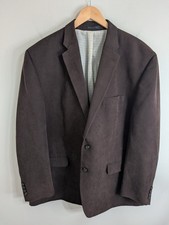 Lauren Ralph Lauren Blazer Men's 50R Brown 100 Polyester Single Breasted