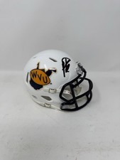 PAT MCAFEE SIGNED AUTOGRAPH MINI HELMET WEST VIRGINIA MOUNTAINEERS PSA/DNA COA
