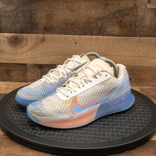 NIKE AIR ZOOM VAPOR 11 HC WOMENS ATHLETIC SHOES GRAY BLUE LOW TENNIS SIZE 8.5