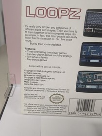 Loopz NES Nintendo Complete With Box, Cartridge, Styrofoam, Poster, Manual
