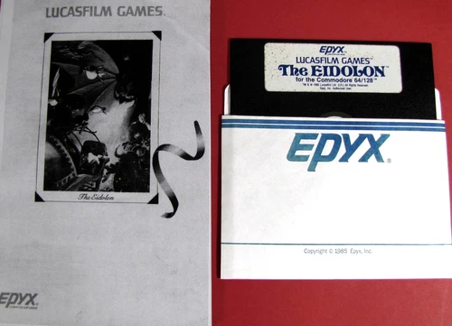 The EIDOLON 1985 Commodore C64 C128 Game Disk 5.25" Floppy LucasFilm Epyx