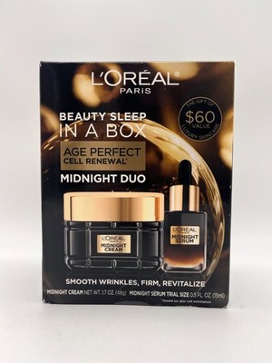 L'OREAL AGE PERFECT CELL RENEWAL MIDNIGHT DUO CREAM + SERUM SEALED MR 1162