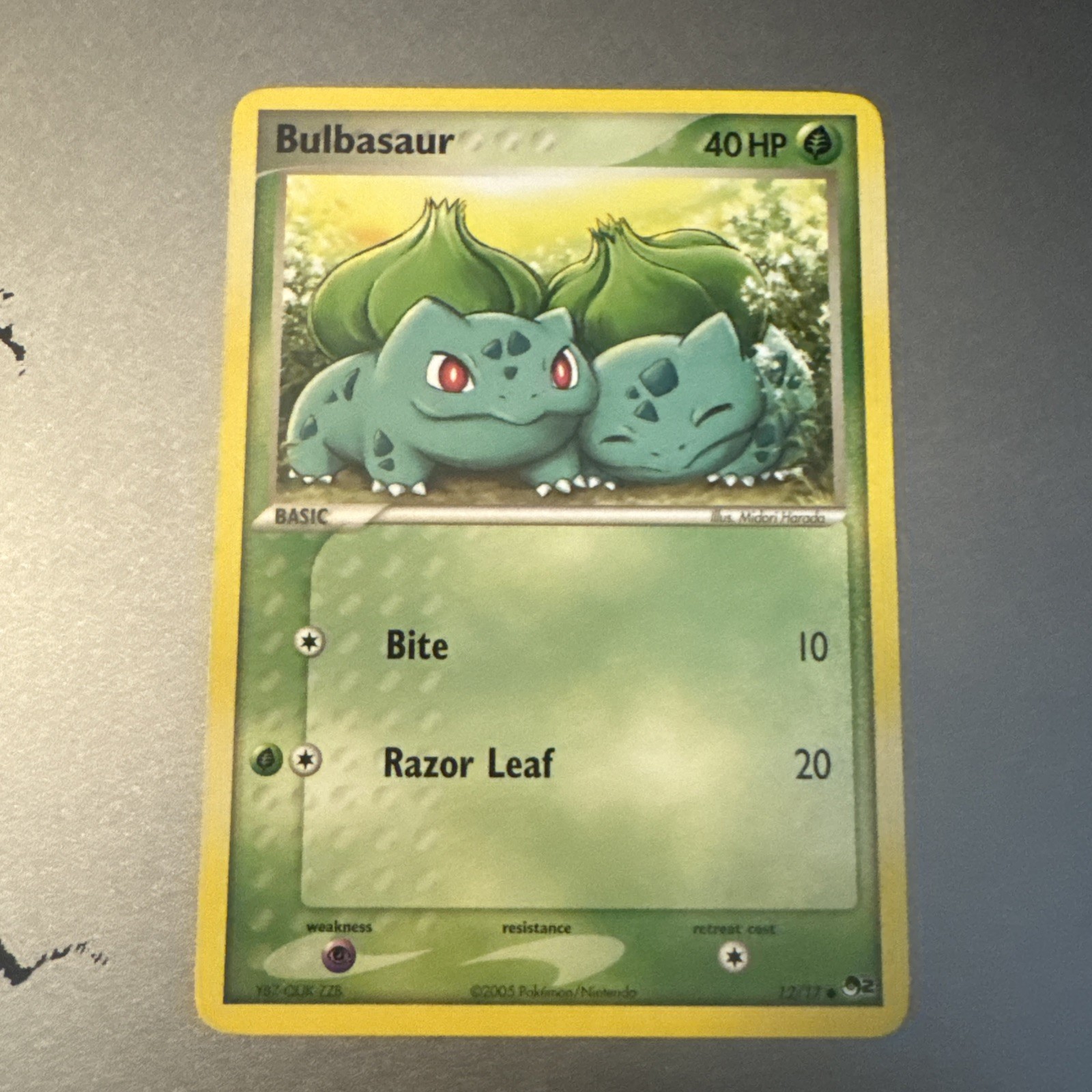 Bulbasaur 12/17 Common POP Series 2 DMG Pokemon Card