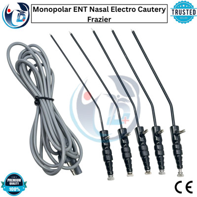 Monopolar ENT Nasal Electro Cautery Frazier Suction Tube With Resuable Cable