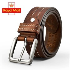 100% Genuine Leather Belts Double Stitch Black & Brown 24'' to 48" Waist Size