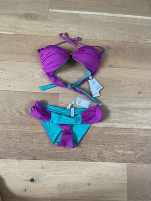 NWT Tutti Frutti A.Che Bikini Swimsuit Top T4, (32DD, 34D,36C, 38B) Bottoms L