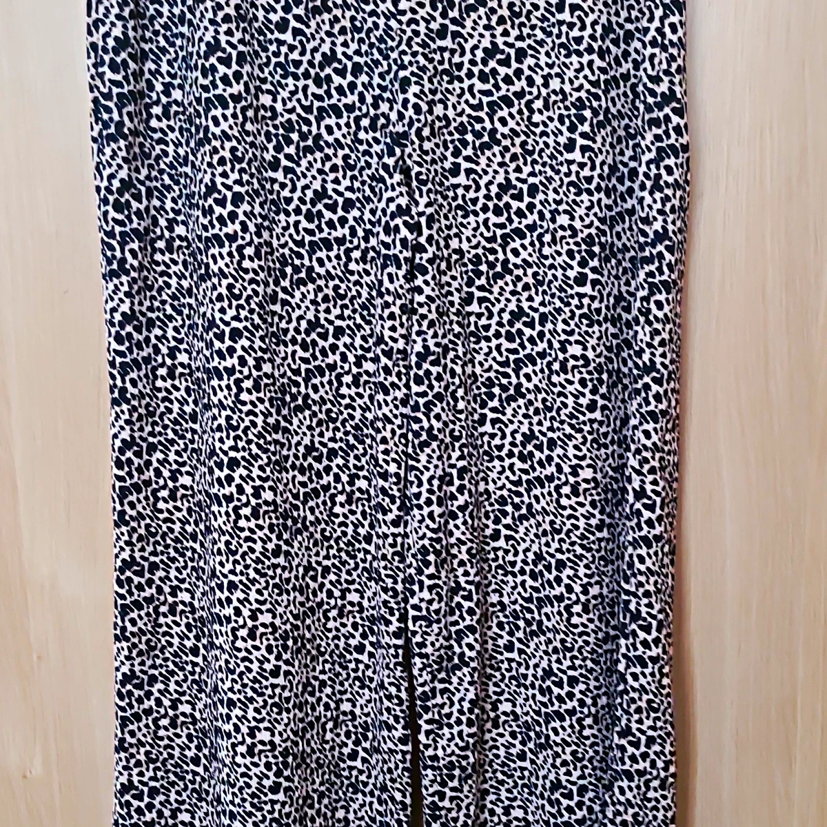 Pantalón Primark Niñas Estampado Leopardo Pierna Ancha 12-13Y Cintura Elástica Cordón