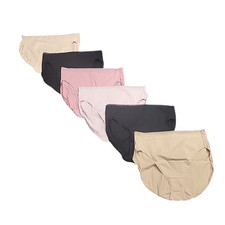 Felina Womens Set of 6 Pima Cotton Panties Lace Trim Small Size Underwear