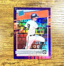 Mauricio Dubon SP /99 2020 Donruss Optic Rated Rookie Braves Purple Pandora #33