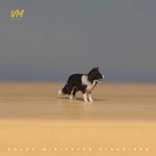 1/64 Border Collie Dog Pet Miniatures Figures Scene Model For Cars Vehicles Toys