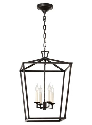 Visual Comfort by Chapman & Myers Darlana Aged Iron Medium Lantern Pendant NEW