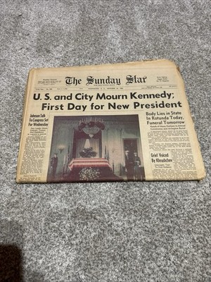 Country Mourns Kennedy Paper - Washington D.C. paper - Kennedy assassination 