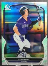  2023 Juan Brito Bowman Chrome 1st Lunar Glow Refractor Cleveland Guardians 