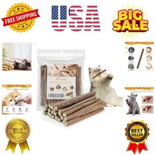 Silvervine Sticks for Cats, Natural Catnip Matatabi Chew Sticks Teeth Molar C...
