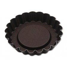 Molde redondo estriado para tarta de fruta fresca Gobel - Juego de 6 - 10 cm - Molde para hornear