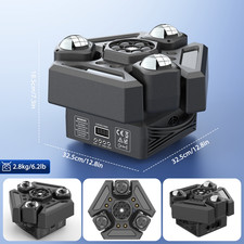 3-Arm 220W LED RGBW Laser Moving Head Light Beam Stage Lights Spot DJ Disco DMX