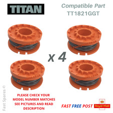 TT1821GGT TITAN SCREWFIX  Spool & Line for Grass Trimmer Strimmer  FAST POST x4