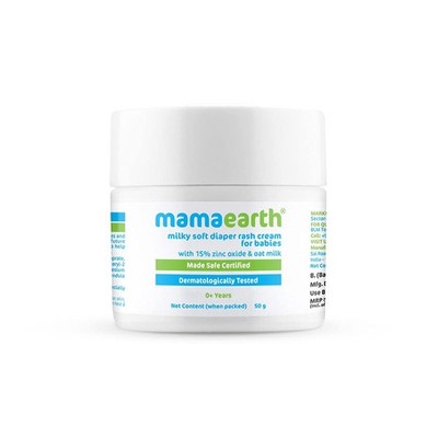 Mamaearth Milky Soft Diaper Rash Cream 50g with Zinc Oxide for Babies Free Ship