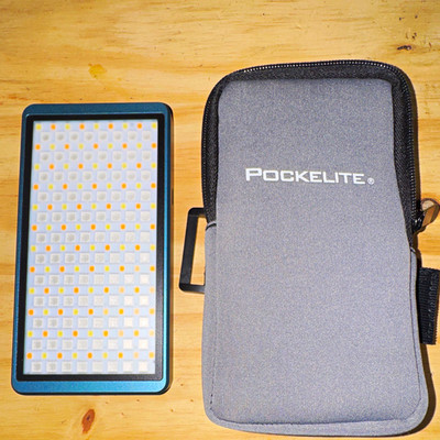 Pocketlite ICC F7 RGB LED Video Light Panel 22.8W 5V with Carry Case