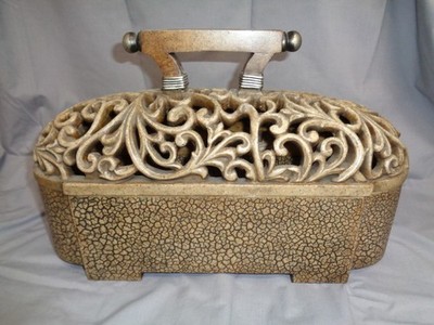 Uttermost Decorative Resin Filigree Box with Lid 15''