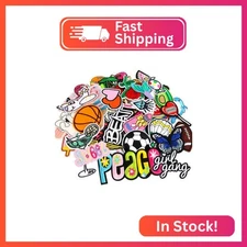 60pcs Random Assorted Styles Embroidered Iron on Patches, DIY Sew Applique Repai