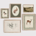 Vintage Nursery Wall Art Kids Canvas Poster Baby Boy Room Wall Decor Green Ra...